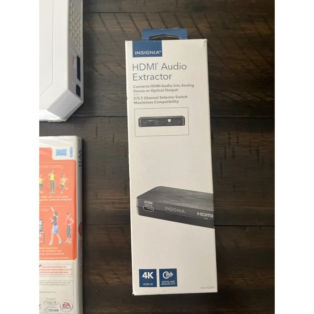 Nintendo Wii Console RVL-001 White Bundle Wii Fit EA Active 2 Sealed Insignia